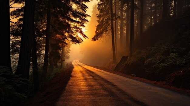 Free photo minimalist photorealistic road