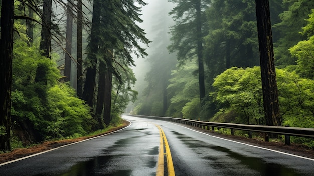 Free photo minimalist photorealistic road