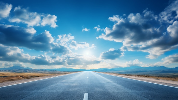 Free Photo minimalist photorealistic road
