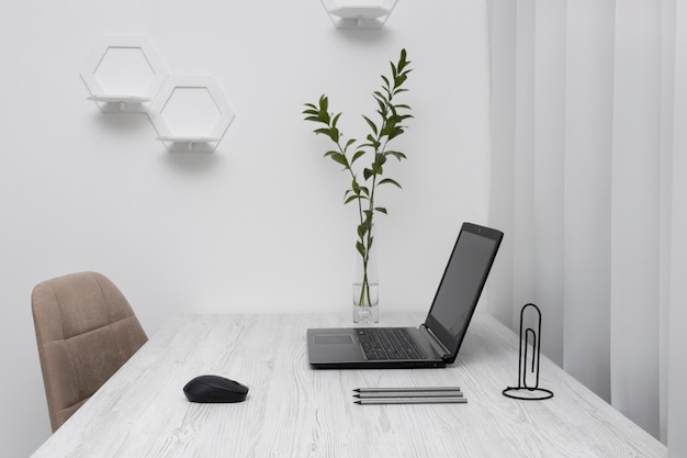 Minimalistic business desk arrangement