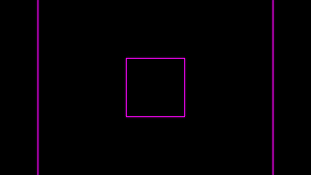 Minimalistic design with neon square frame