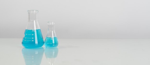 Minimalistic science banner with sample