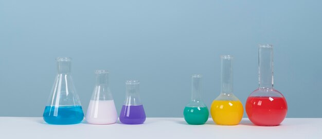 Minimalistic science banner with sample