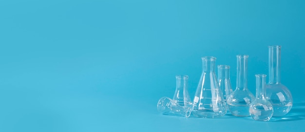 Free photo minimalistic science banner with sample