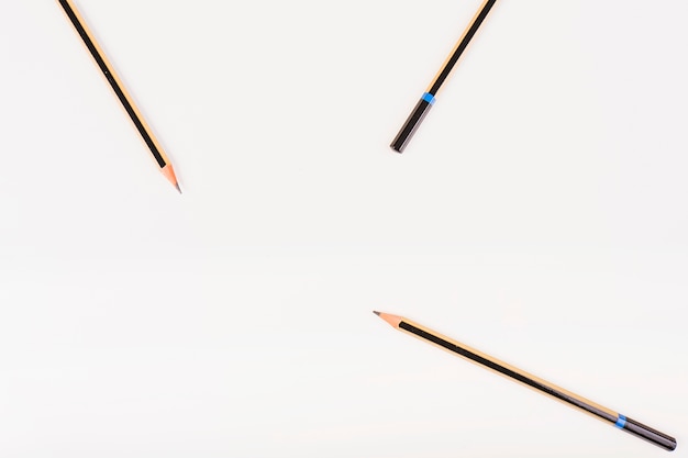 Minimalistic set of wooden pencils