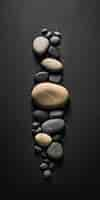 Free photo minimalistic zen stone background