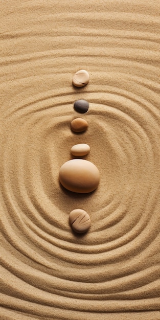 Free photo minimalistic zen stone background