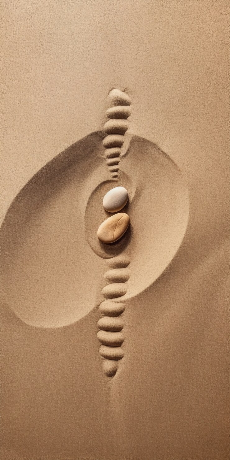 Free Photo minimalistic zen stone background