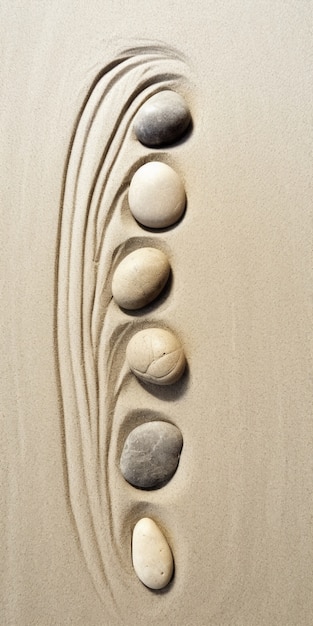Minimalistic zen stone background