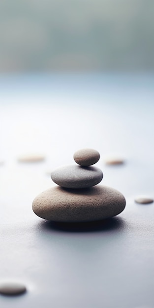 Free photo minimalistic zen stone background