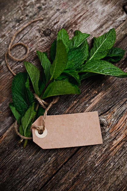 Free photo mint on the table