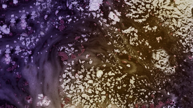 Free Photo mix of golden and purple foam