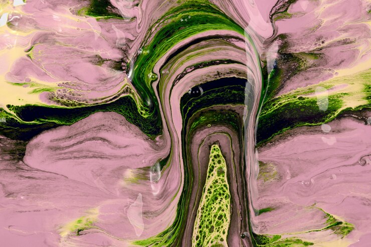 Free Photo mix of paints with pink