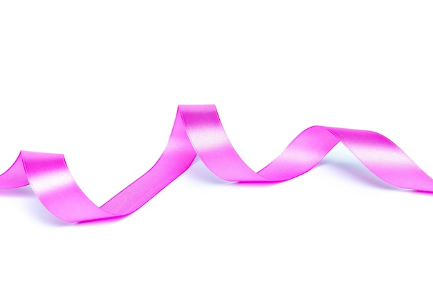 Mix pink ribbon on a white background