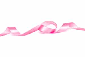 Free photo mix pink ribbon on a white background