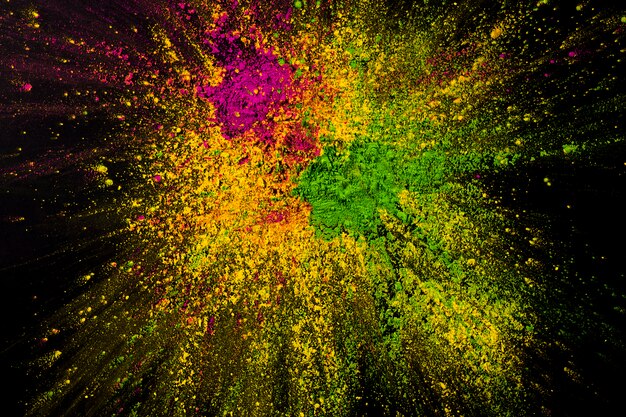 Mixed abstract holi powder backdrop