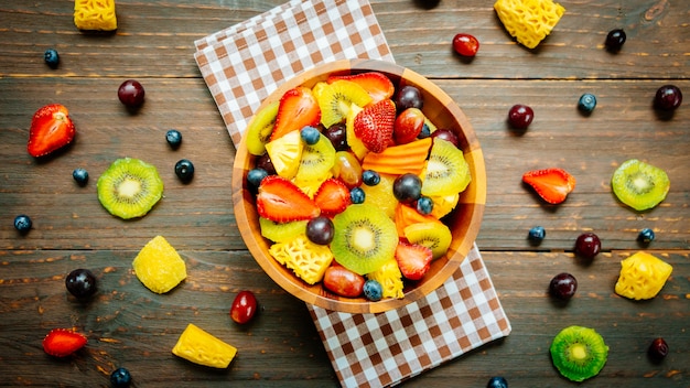 Mixed and assorted fruits Free Photo
