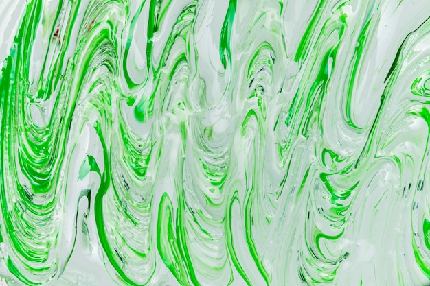 Mixed green and white painting colors