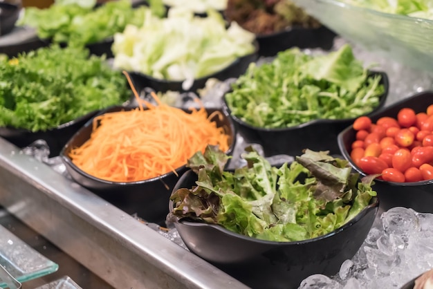 Free photo mixed salad bar