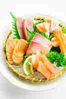 Free photo mixed sashimi set