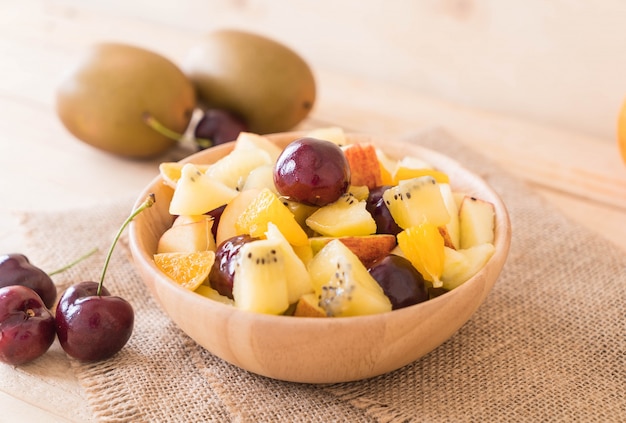 mixed sliced fruit