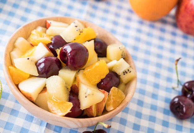 mixed sliced fruit