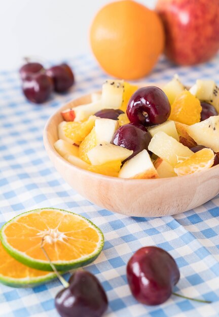 mixed sliced fruit