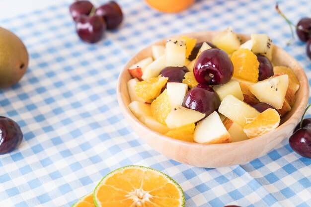 mixed sliced fruit