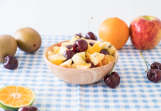 mixed sliced fruit