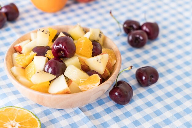 mixed sliced fruit