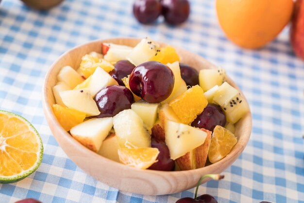 mixed sliced fruit