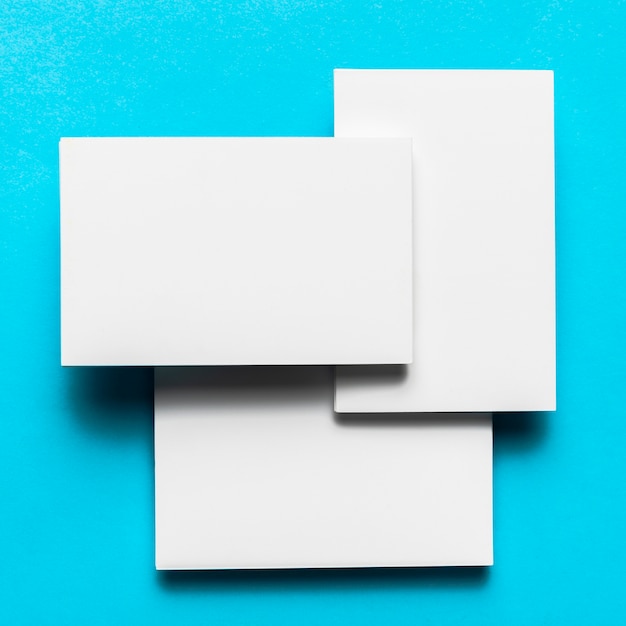 Mixture of white envelopes with flat lay