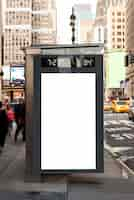 Free photo mock-up billboard in bus stop