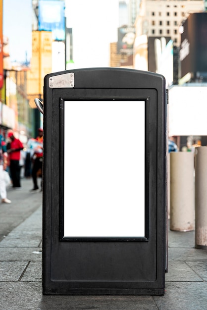 Free photo mock-up billboard on sidewalk post