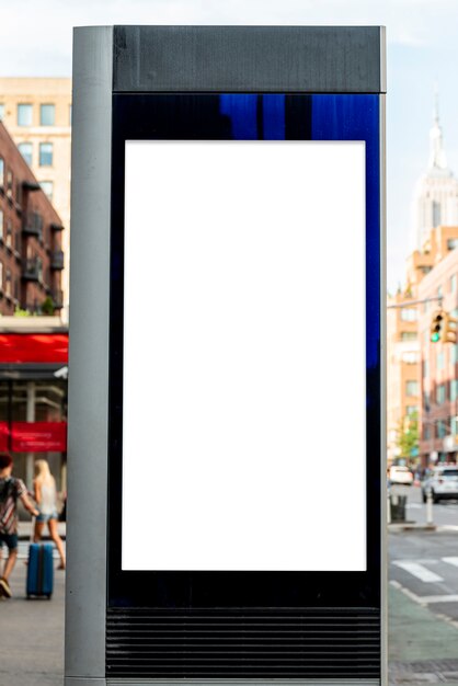 Mock-up billboard on sidewalk post