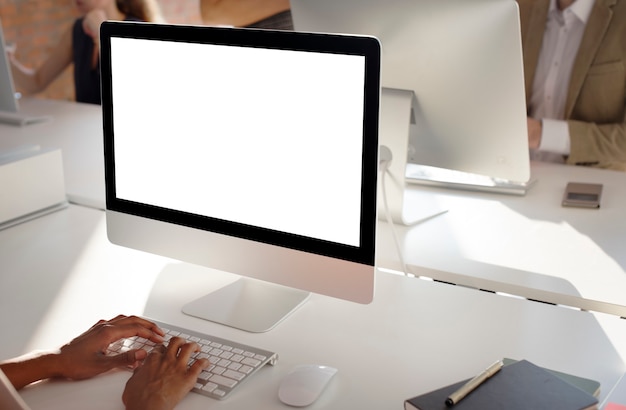 Free photo mockup copy space blank screen concept