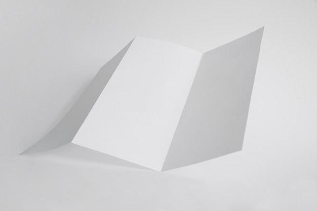 Mockup of paper folded