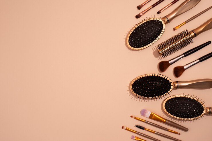 Free Photo model career kit still life top view