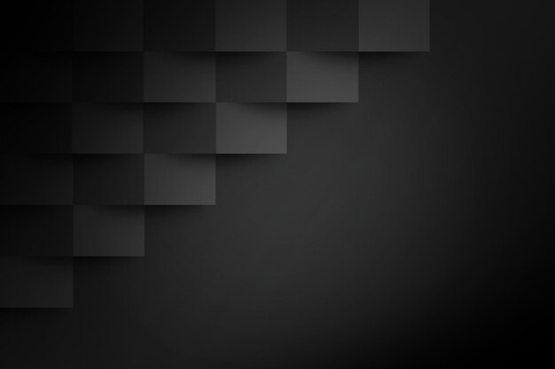 Modern 3d black paper style background