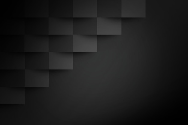 Modern 3d black paper style background