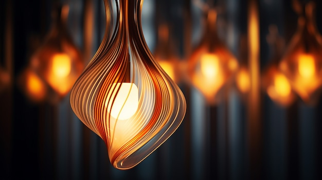 Free photo modern 3d lamp design