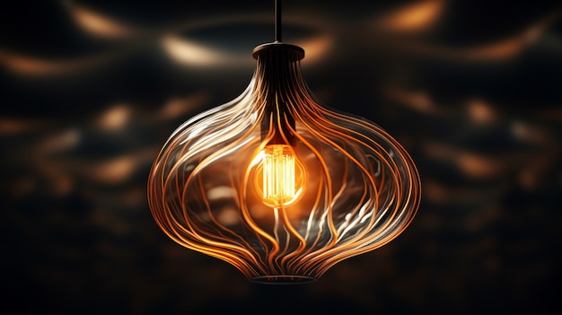 Бесплатное фото Современный дизайн 3d-лампы