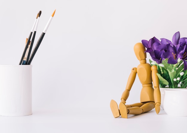 Modern artist desk composition