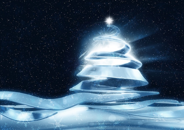 Free photo modern background of silvery christmas tree