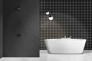 Foto gratuita bagno moderno design d'interni autentico