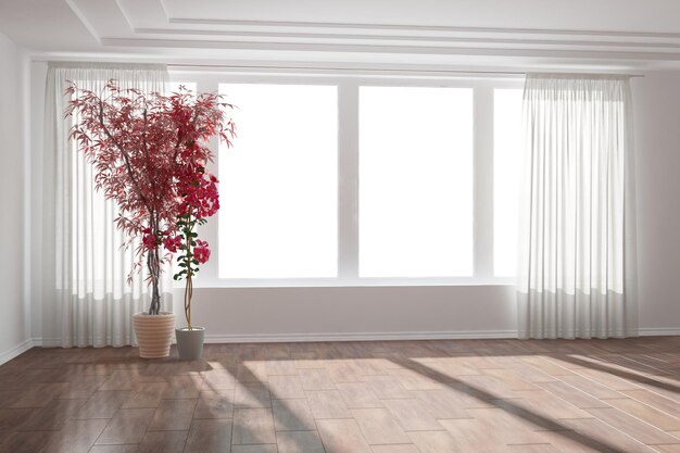 현대적인 아름다운 방 인테리어 디자인 3d 그림