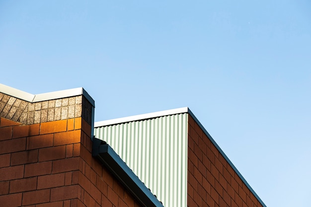 Modern brick building skyline