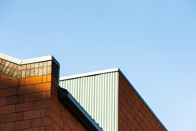 Modern brick building skyline