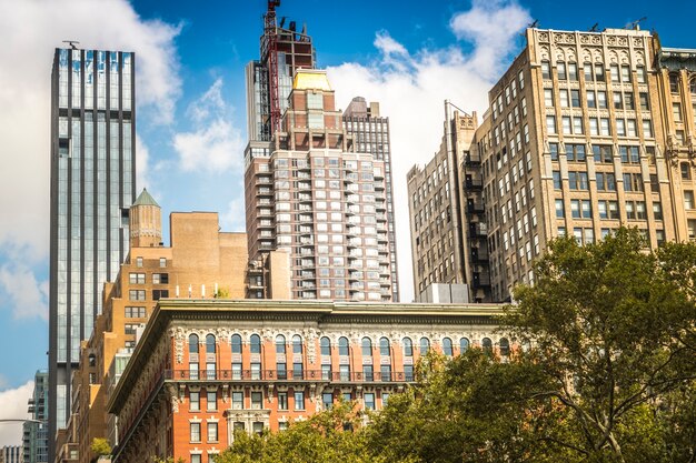 Современные здания в Нью-Йорке, США