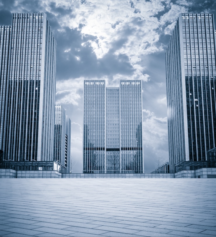 Free Photo modern business buildings